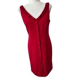 Chetta B Sunhee Red Dress Sleeveless Detail SZ 2